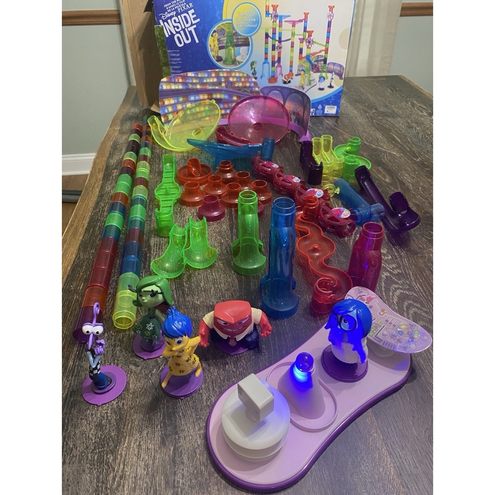 Disney Parks Pixar Inside Out Marble Run Joy Fear Sadness Anger Toy - 87 Pieces